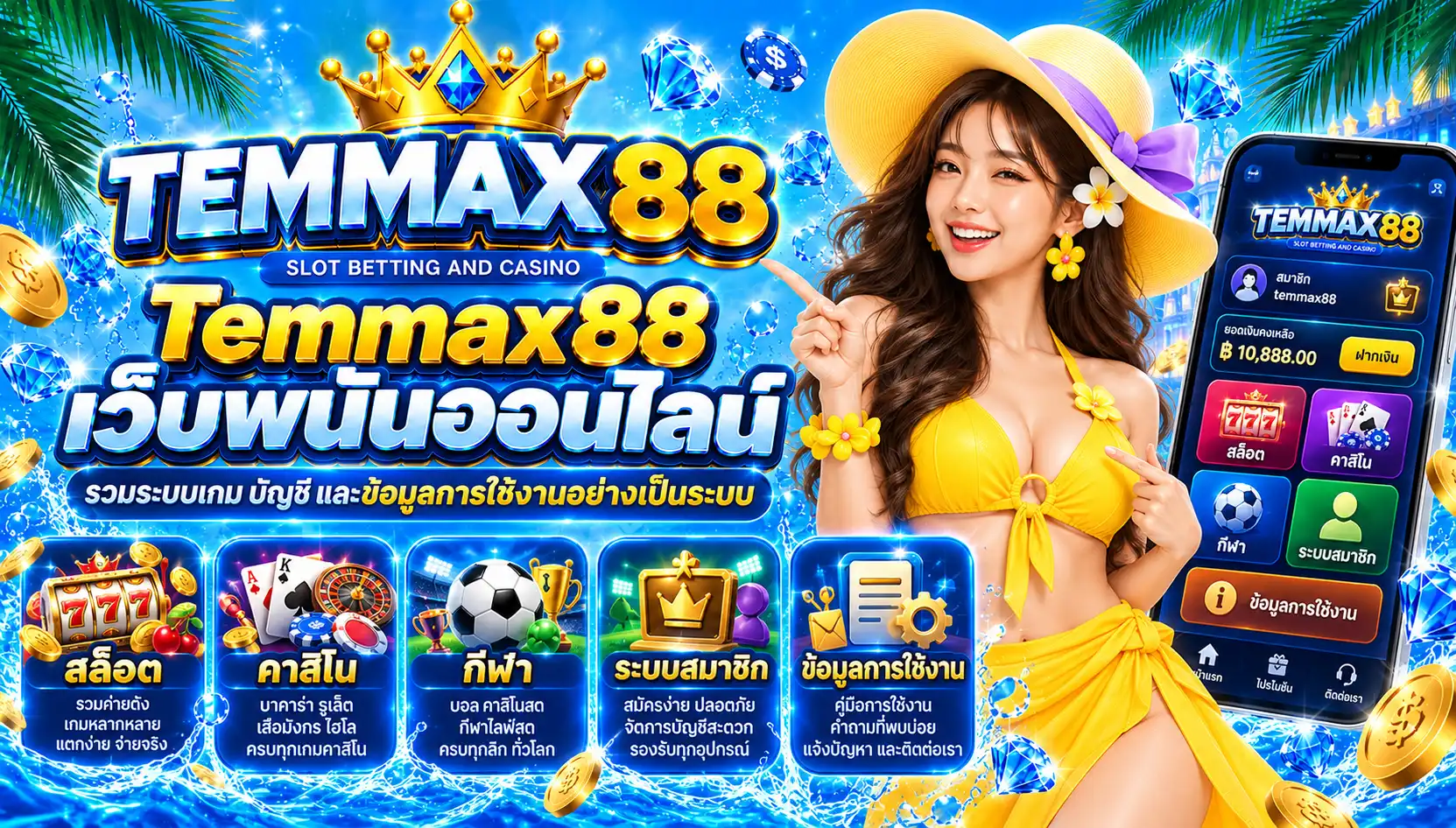 Temmax88 เว็บพนันออนไลน์ รวมระบบเกม บัญชี และข้อมูลการใช้งานอย่างเป็นระบบ